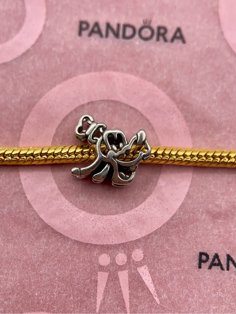 Pandora Disney Goofy Openwork Sterling Silver Charm
